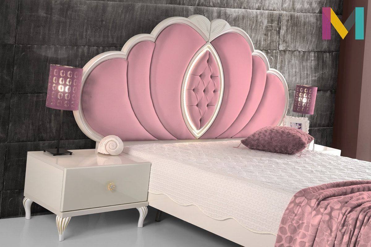 Roze Yatak Odası Takımı Melisa Ekodizayn Mobilya 4461
